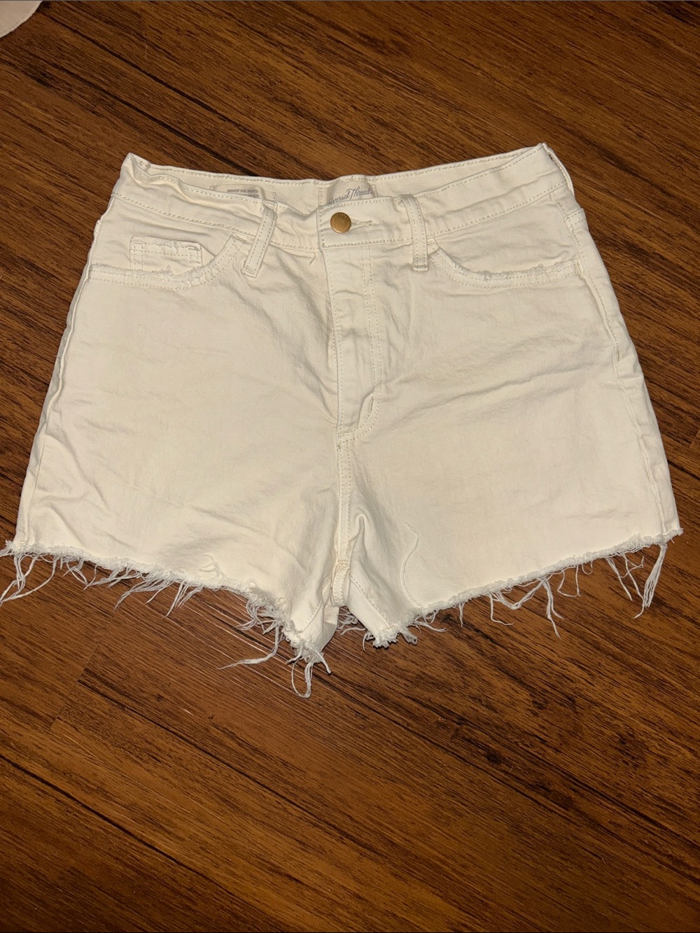 Universal Thread White Frayed Denim Shorts